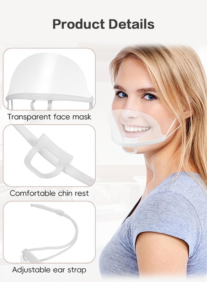Sweet Life 20 Pieces Face Shield Completely Transparent Spit Guard Mouth Shield Anti-Fog Reusable Face Covering Mask great for Events, Restaurants, Nail Salons, Food, Chef, Dentist, Spa and More - Image 2